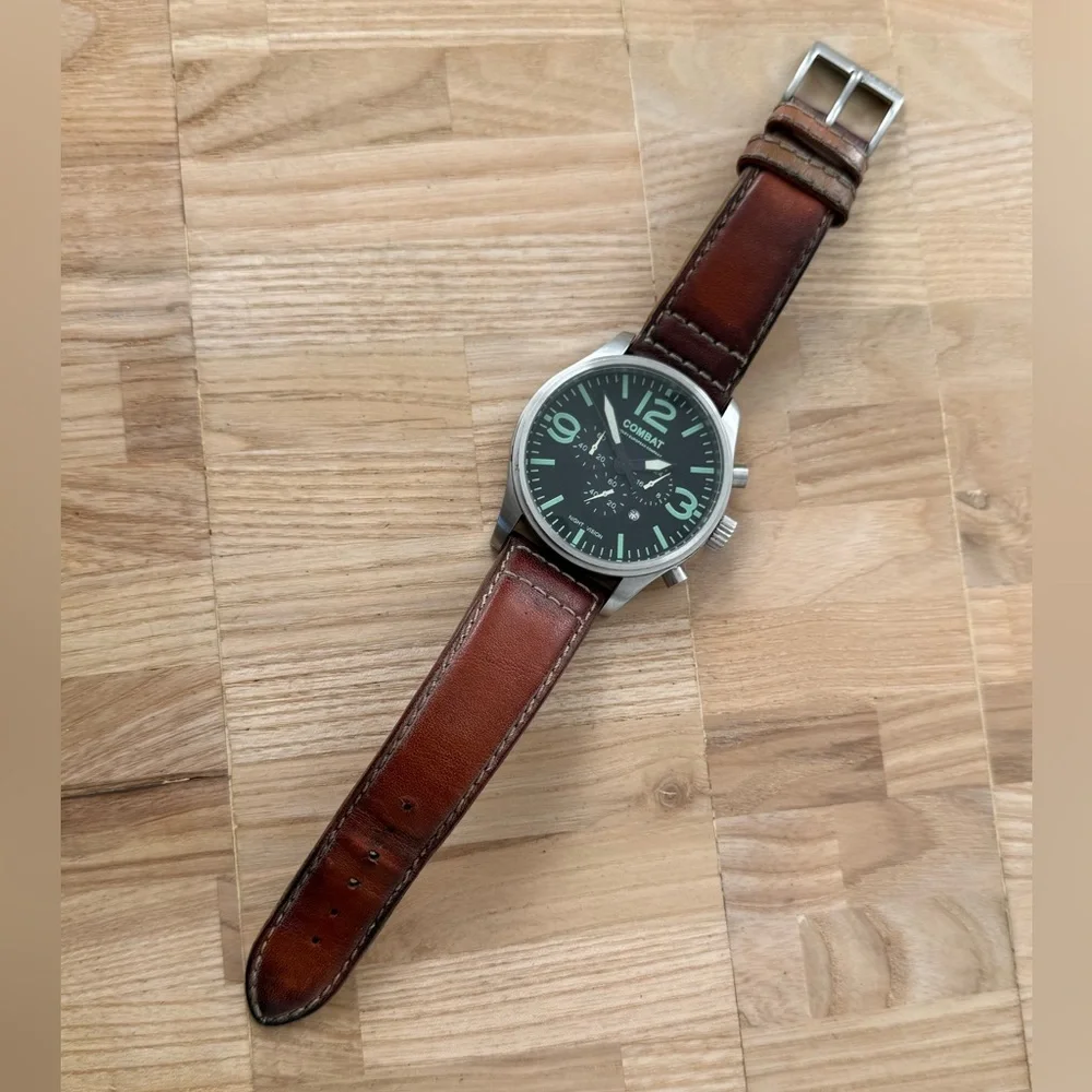 M.E.C. Military European Company Rare Combat Night Vision Chronograph Watch